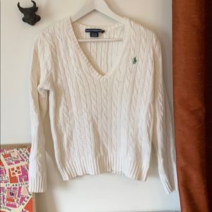 Ralph Lauren sport white sweater size L